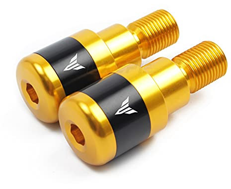 Motorrad Zubehör Lenkungsgegengewicht Fit für MT03 MT07 MT09 MT10 MT 03 07 09 10 Tracer 900 GT Motorrad CNC Aluminium Lenker Griffe Ende Griff Balkenkappe Endstecker Schieberegler ( Color : Gold )