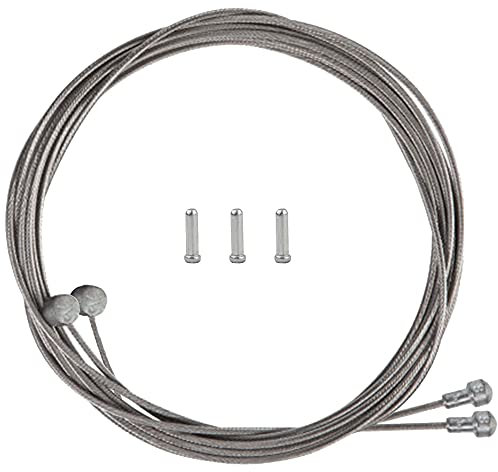 Vitel Cycles 2 X 2000mm Universal Bike Brake Inner Cable Wire for Shimano/Sram Road | Hybrid | Mountain Bike with 3 Cable Crimp Ends