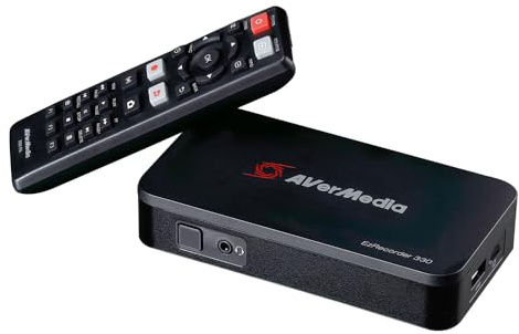 AVerMedia EZRecorder 330G - 4K Pass-Through and 1080p60 Video Recording, DVR with HDMI Capture, Digital Converter, Schedule Recording, No PC Required (ER330G)