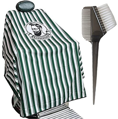 GUOQY Mantello da barbiere, mantello da taglio con chiusura a scatto, mantello professionale da salone con chiusura a scatto, per parrucchiere, da parrucchiere