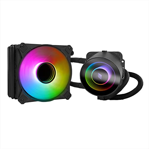 Noua Siberus Pro 120 ARGB Nero, Raffreddamento a Liquido CPU, TDP 200W, Infinity Mirror, Ventola PWM Indirizzabile Silenziosa, Universale LGA 1700 1200 115x AM5 AM4 AM3