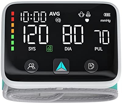 New 2022 Wrist Blood Pressure Machine - Rechargeable Blood Pressure Monitor Have Large LED Display with Position Sensor & Voice - Digital Automatic Blood Pressure Wrist Cuff 240 Sets Memory