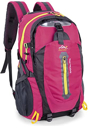 Besrina 40L Lightweight Hiking Backpack, Multi-functional Water-resistant Casual Camping Trekking Rucksack for Cycling Travel Climbing Mountaineer Outdoor Sport