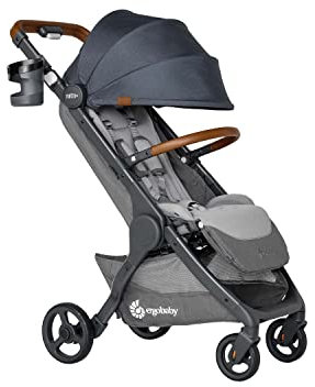 Ergobaby Metro+ Deluxe Kinderwagen Buggy mit Liegefunktion, Premium Kinder-Buggy ab Geburt bis 22kg, Zusammenklappbar und Autositz Kompatibel, höhenverstellbarer Lenker, London Grey