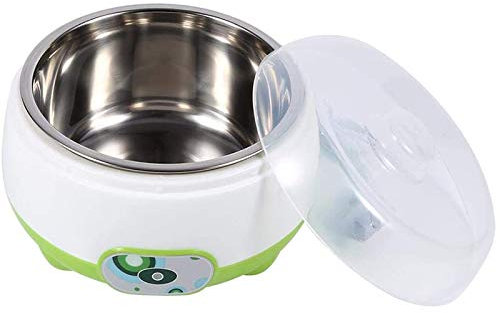 JNJOOD Macchina per Yogurt, Fodera Automatica nel Acciaio Inossidabile Macchina per la Produzione di Yogurt Contenitore per Yogurt per la Casa DIY, Presa per Yogurt