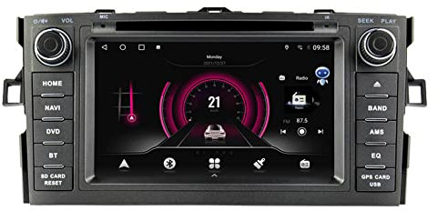 Android 12 Auto Lettore DVD Radio Unità Testa GPS Stereo Per Toyota Auris 2006 2007 2008 2009 2010 2011 2012 Grigio USB Navigazione WIFI Bluetooth Carplay 8 Core