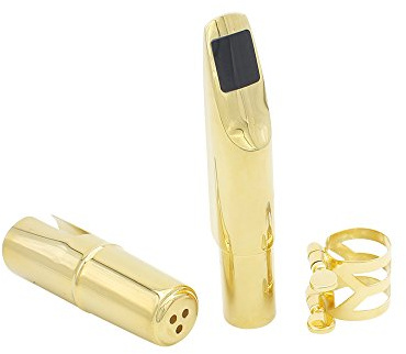 YIWENG Altsaxophon Saxophon 7C Mundstück Metall mit Mundstück-Pads,Mundstückpads