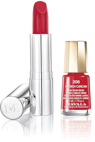 Mavala - Chic Shine Lips and Nails Set – Nagellack und Lippenstift – langer Halt – schnell trocknend 5 ml