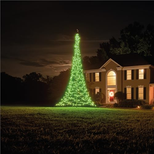 Fairybell LED-Weihnachtsbaum für draussen - Smart Magic - 4 Meter - 864 LEDs - Weihnachtsbaum inklusive Mast - RGBW Farben - Gesteuert mit App