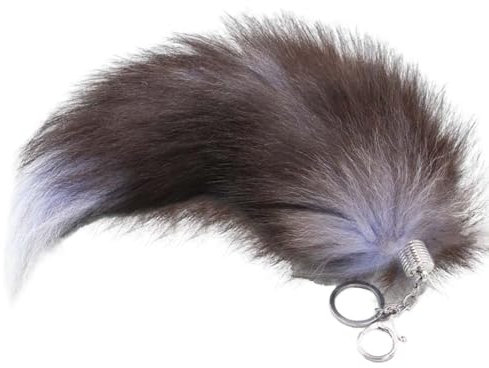 Mzshne Niedlicher, Flauschiger Schlüsselanhänger mit Fuchsschwanz Handtaschen-Accessoire, Schlüsselanhänger, Geschenk Geschenkdekoration für Kinder und Mädchen