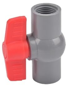 1 Stück 1/2~1,5 Zoll Gewinde und Sockel Typ PVC-Kugelhahn mit Schalter Gartenbewässerungsarmaturen Aquarium Fisch Tank Ventil(Female 1l2 inch)
