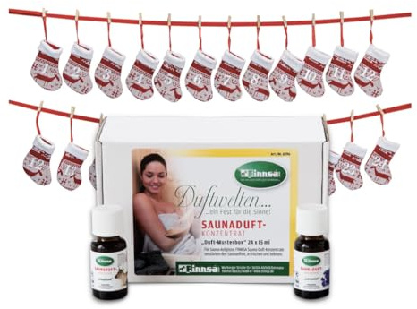 Sauna-Adventskalender - 24 Saunadüfte, Festliches Sockendesign