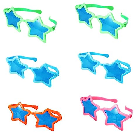 BESTonZON 6stücke Kinderbrillen Partybrillen Mit Pentagramm Design Dekorative Brillen Für Kinderpartys Und Maskenbälle