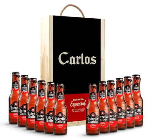 Caja Regalo Personalizada Cerveza 12 Botellines Regalo Hombre Padre Día del Padre Cumpleaños
