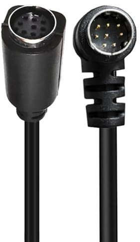 Seadream S-Video 8 Pin Mini DIN Angle Male to Female Extension Cable Mini Din 8 Pin 90 Degree Male to Female Extension Cable (6FT)