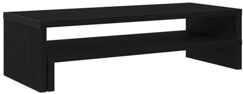 vidaXL Monitorständer Schwarz Eichen-Optik 54x22x15 cm Holzwerkstoff