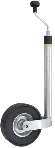 The Drive | Premium Anhänger-Stützrad Ø48 mm mit integrierter Stützlastanzeige | 150 kg Tragkraft – Vollgummi-Rad mit Metallfelge | feuerverzinkt | für PKW-Anhänger, Wohnwagen, Trailer