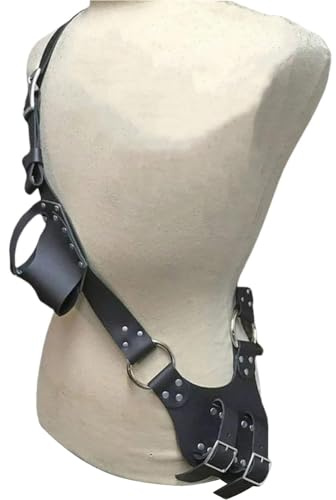 Mittelalter Schwert Pistole Piraten Schwert Holster Gotisch Mittelalterliche Kostüm Herren Damen Pistolenholster Vintage Schulterholster Steampunk Ritter Accessoire für LARP Cosplay Halloween Karneval