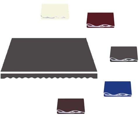 ZYXQQJ 300×250cm 350×300cm Einziehbare Markisenstoff Balkon Markisenbespannung Gelenkarmmarkise Ersatzstoffe wasserdichte Ersatz Bespannung(Gray,365x300cm/12x10ft)