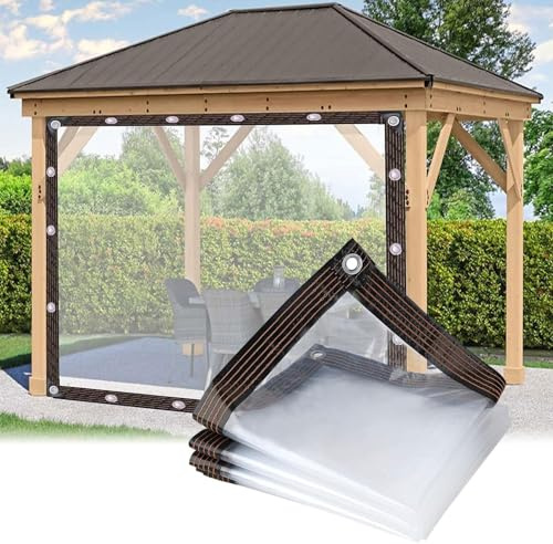 Wasserdicht Transparente Plane,3x6m Abdeckplane Mit Ösen,Gewächshaus Pet Hutch Dach,Wetterfeste Plane Faltbar Planen,PVC Wasserdicht Regenschutz