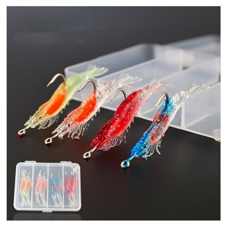 8pcs bass Lures Accessories Fly Fishing Flies Prefabricated Fishing Lures These Lifelike Shrimp-Shaped Swimming baits are Ideal for targeting Pike, Trout, and Zander.Fishing Gear (8pcs)