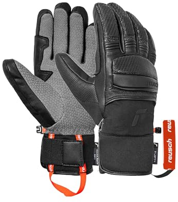 Reusch Alpine Master Unisex Skihandschuhe – Wasserabweisende & Winddichte Winterhandschuhe mit Ziegenleder, Knöchel- & Fingerpolsterung, Warm, Atmungsaktiv, Robust