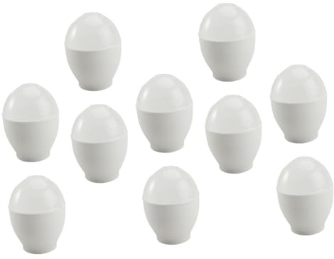 FUNOMOCYA 10 pezzi Steamed Egg Cups per Microonde Cucchiaio per Uova Vapore Resistente al Calore Facile da Pulire e Compatto per Cottura Vapore Uova Dolci e Gelatine