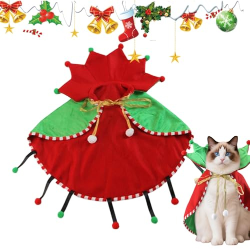 Hundmantel, kostym kattslänge, söt husdjurstillbehör kostym för utklädning cosplay fest vinter födelsedag kattunge valp