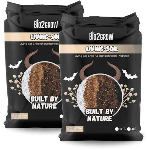 Bio2Grow Living Soil 80 Liter - Handgemachte lebende Erde Indoor & Outdoor Blumenerde für Pflanzen Leichte Mischung Gemüse Anbau