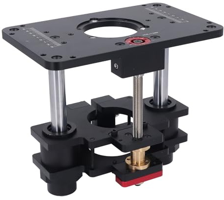 EMUKOEP Kit de levage de défonceuse, système de levage de table pour défonceuse, construction en alliage d'aluminium, réglage facile de la hauteur, augmentation de l'efficacité du travail du bois