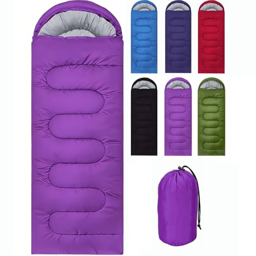 Sleeping Bags for Adults & Kids Sleeping Bag 3 Season, Ultralight Carry Bag, Adult Blanket, Lightweight Compact for Outdoor Camping, Travel, Hiking, Indoor & Outdoor Use
