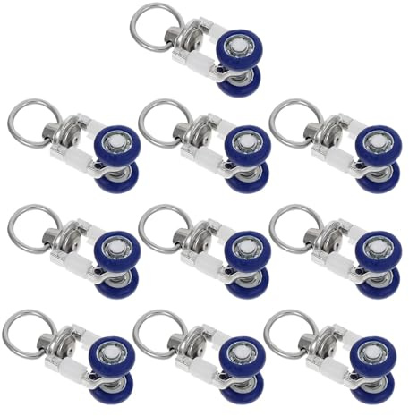 10 pezzi di accessori for tende, rulli scorrevoli, pulegge silenziose, facili da installare, ferramenta for decorazioni for la casa, guide for tende, montaggio a soffitto