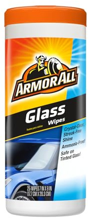 Armor All Glass Cleaner Wipes, 90 Count Canister, Car Window and Screen Cleaning Wipes, Great for Windshields, Phone Screens and More