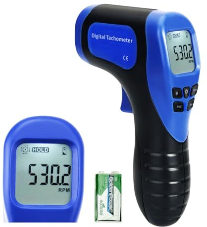 Digital LCD Foto Varvräknare Ingen Kontakt RPM Meter Fart Mätare Yta Fart Tach Meter