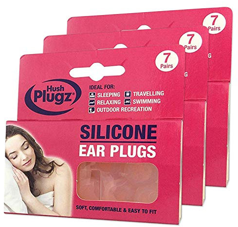 Hush Plugz Silicone Earplugs (3 Packs)