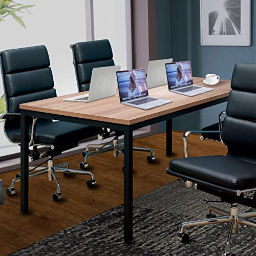 BEST BOARD Large Table 35x70 Inches Computer Desk/Dining Table, Office Desk Sturdy Writing Workstation for Home Office Modern Simple Sturdy Laptop Study Table- Walnut