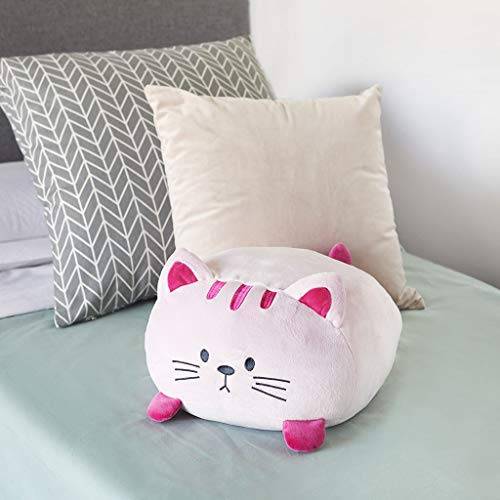 balvi Kissen Kitty Pinke Farbe In Katzenform Flauschig und weich Polyester