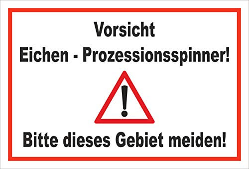 Melis-Folienwerkstatt Schild Eichen-Prozessionsspinner - 60x40cm - 3mm Aluverbund – 20 VAR S00359-123-B