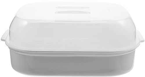 DOITOOL Microwave Steamer with Lid, Microwave Vegetable Steamer for Cooking Vegetables Dim Sum Dumplings Buns Chicken Fish Veggie（Random Color)