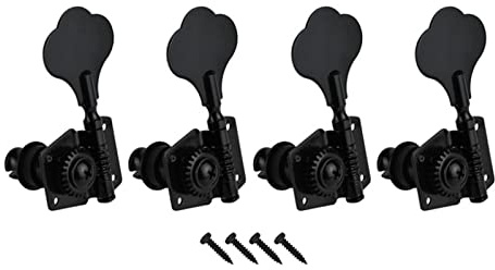 Stimmwirbel Gitarrensaiten 4 Stücke Vintage Open Bass Tuning Pegs Maschinenköpfe Tuner Schwarz 4L Für Linkshänder Bass