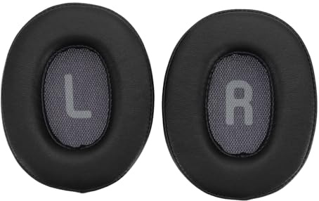 EMSea 2 Stück Ohrpolster Ersatz-Kopfhörer Ersatzpolster mit Protein-Leder Geräuschisolationsschaum Kompatibel mit JBL Tune 700BT 750BTNC 760NC Kopfhörern Schwarz