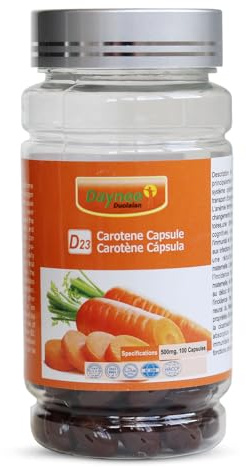 AIHIYO Carotene Soft Capsule, 500mg Beta Carotene Supplement, Support Healthy Skin and Eyes, 100 Count