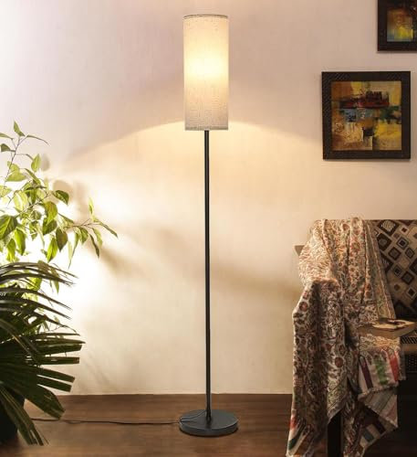 MUMENG Lampadaire dans le salon, lampadaire moderne avec abat - jour, lampe haute minimaliste avec interrupteur à pied dans le salon,la chambre à coucher,le Bureau (ampoules non incluses)