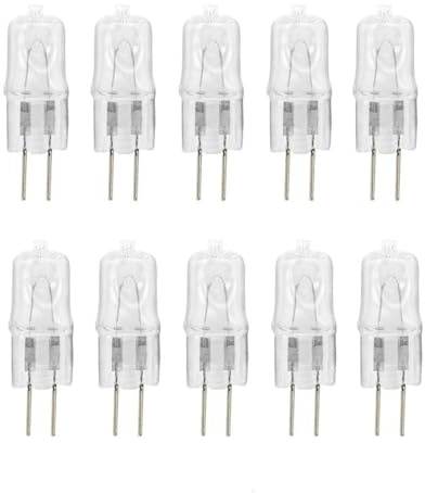 UGEFKMQ Halogenlampen G4 10W 220V AC transparente Kapsellampe Halogen Light Bulbs 20 Watt G4 Halogen-Stiftsockellampe warmweiß 10PC 20 W