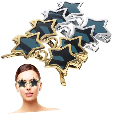 Didiseaon 4piezas Vasos Decorativos Gafas Forma De Estrella Gafas De Sol Para Fiestas Para Discotecas y Eventos Nocturnos Divertidas y Modernas