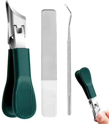 Schrägschneider Nagelknipser Gebogener Dicker Nagelschneider bei | Spritzwassergeschütztes Fingernagel Schneidewerkzeug für Frauen und