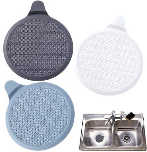 3PCS Silicone Sink Plug Replacement for Kitchen Sink Drain - Anti-Clogging, Durable Rubber Kitchen Sink Plug, Universal Fit, Easy-Clean Design for Bathroom and Kitchen Sinks