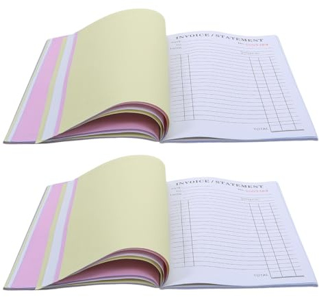VILLFUL Carnet de Factures Suivi Logistique Complet avec 2 Livres de 60 Feuilles en Papier et Gestion Financière Fluide pour Entreprises pour Flux de Travail Automobile