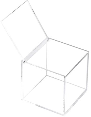 MUELODSIC Caja Metacrilato Transparente con Tapa Ahorra Espacio y Ordena Pequeños Objetos Organizador Cuadrado de Acrílico para Cápsulas de Café