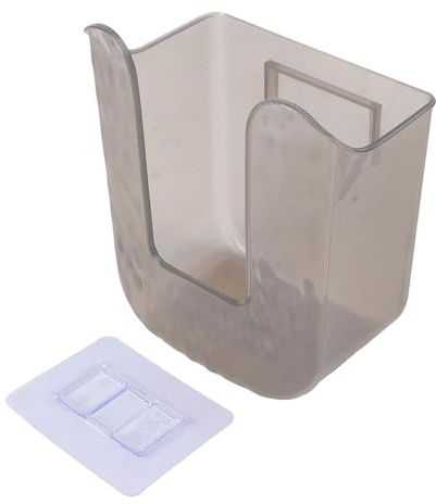Caja de toallitas húmedas para montar en la pared, 1 paquete de toallitas húmedas adecuadas para cocina y baño, para hacer una configuración sin complicaciones o papel higiénico (gris transparente)